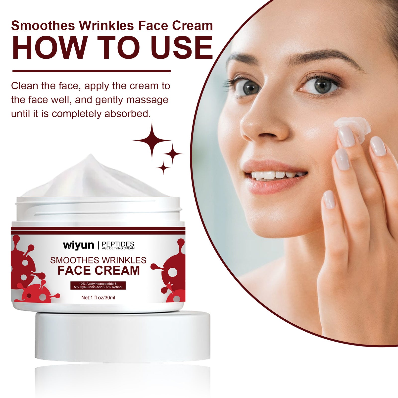 Wiyun Retinol Firming Cream Lifts And Tightens Facial Skin And Lightens Fine Lines Decreed Line Repair Cream